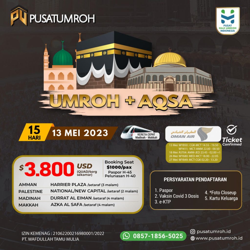 Paket Umroh Plus Aqso 2023, Biaya Murah terjangkau