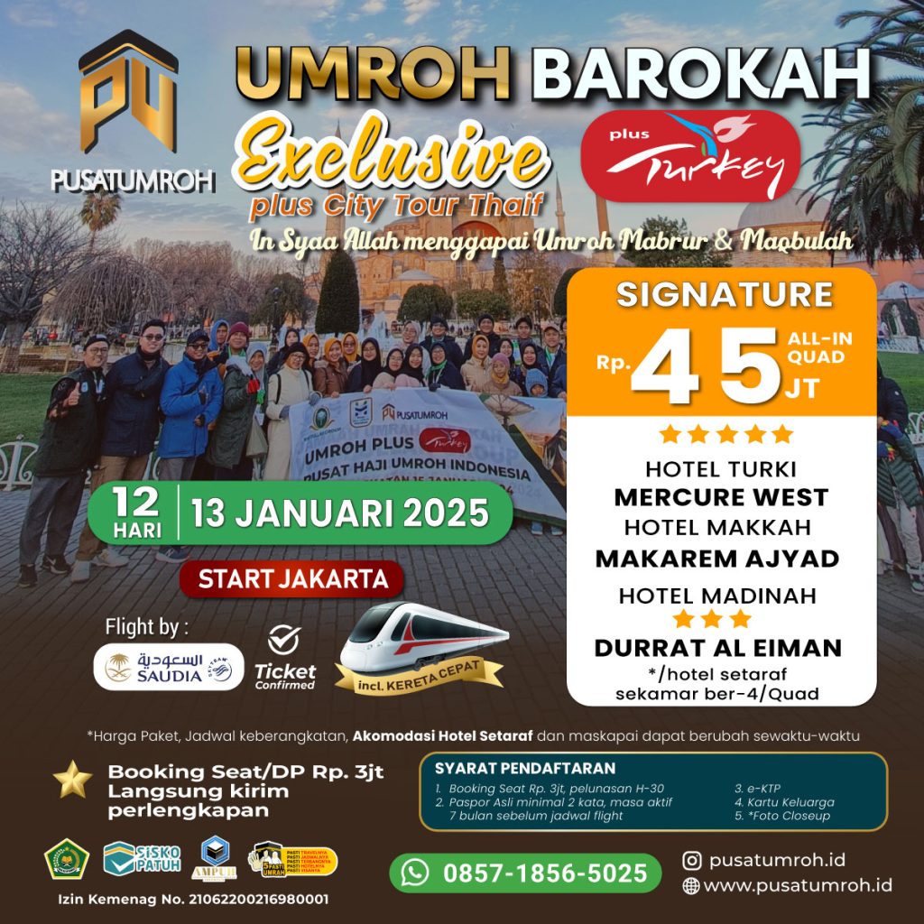 Paket Umroh plus Turki Januari 2025