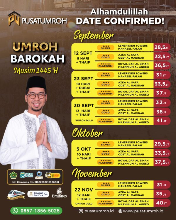 Paket Biaya Dan Jadwal Umroh Murah ⭐ 2023-2024/1445H