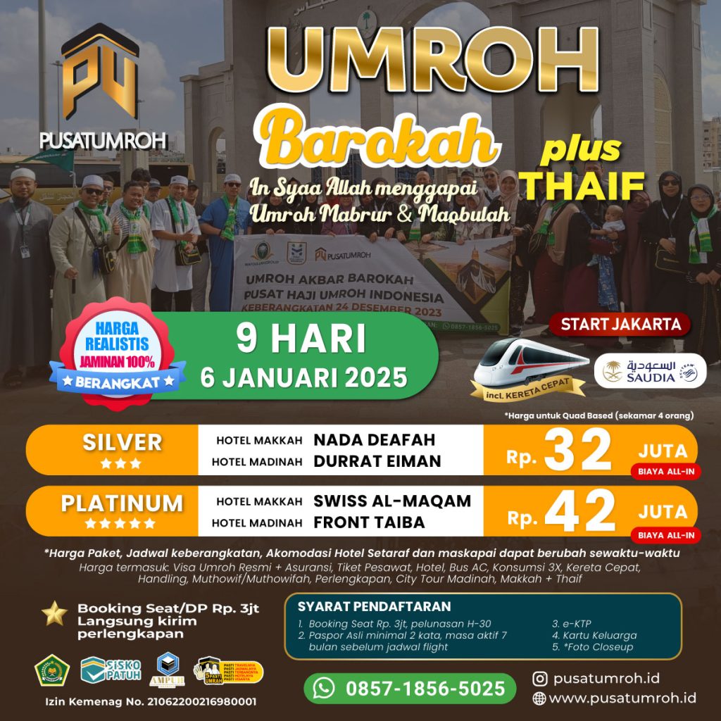 Paket Biaya Umroh Januari Harga Realistis Terjangkau